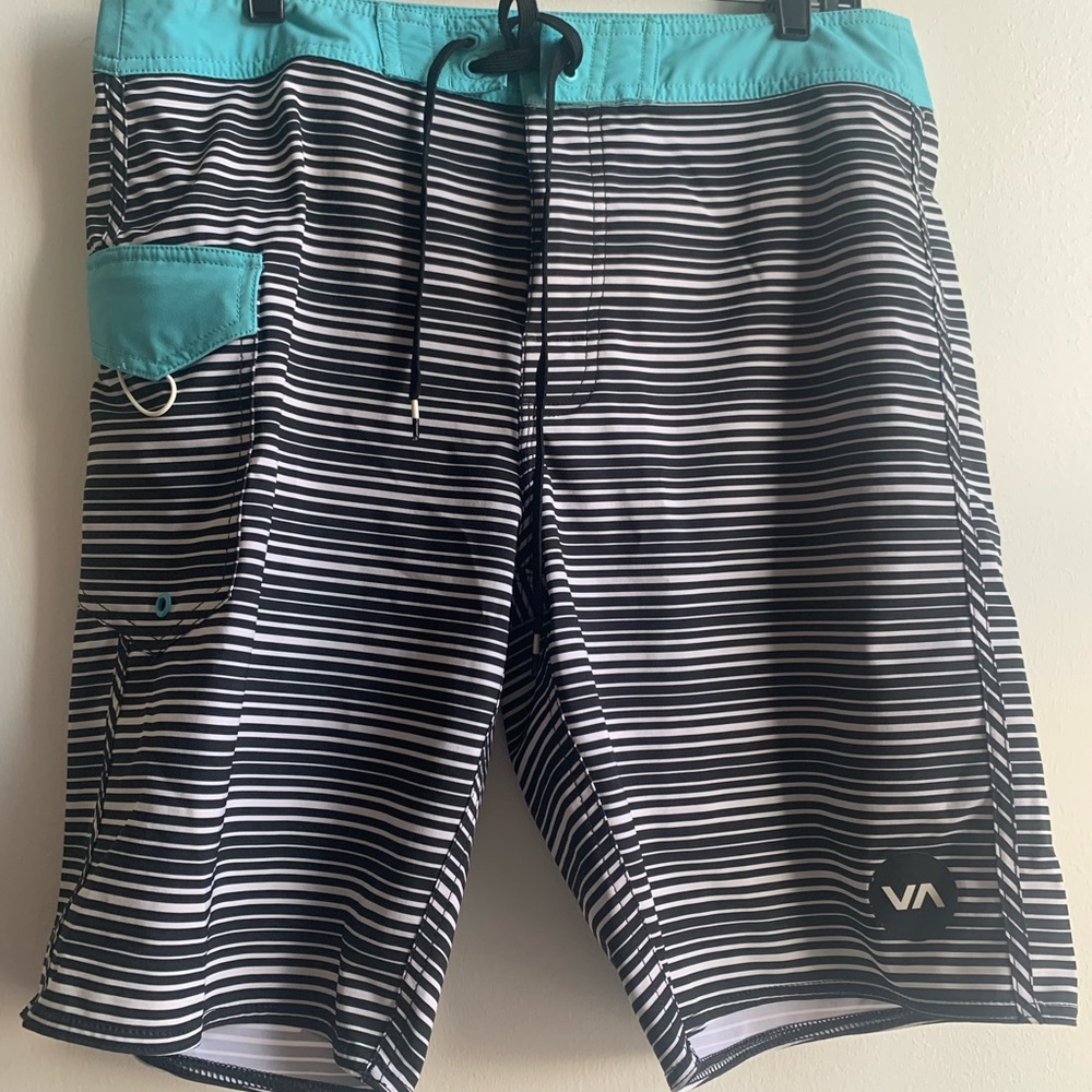 RVCA Striped Swim Board Hybrid Short
